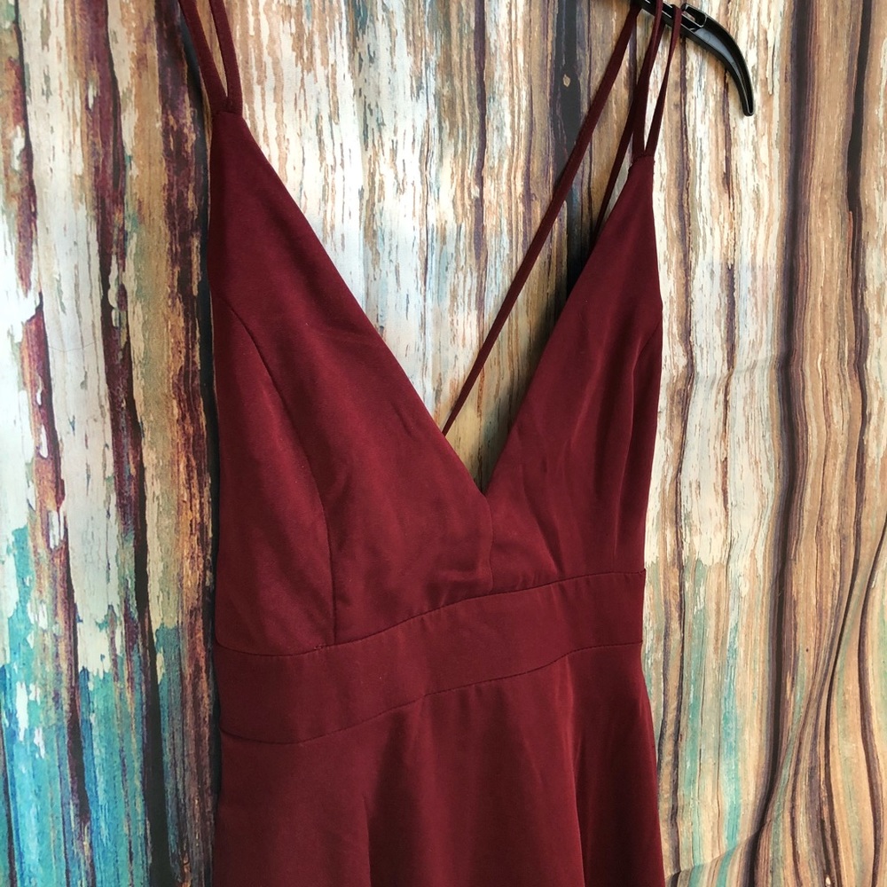Burgundy Strappy Boutique Dress!
